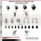 Service Caster 4 Inch 316SS Hard Rubber Wheel Swivel 12mm Threaded Stem Caster Set SCC SCC-SS316TS20S414-HRS-M1215-4 - alternate 2